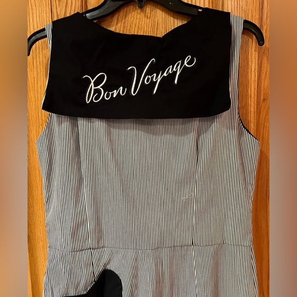 E.C. Star Bon Voyage Nautical Sailor Pinup Girl Rockabilly Retro Dress Sz Large - Picture 8 of 10